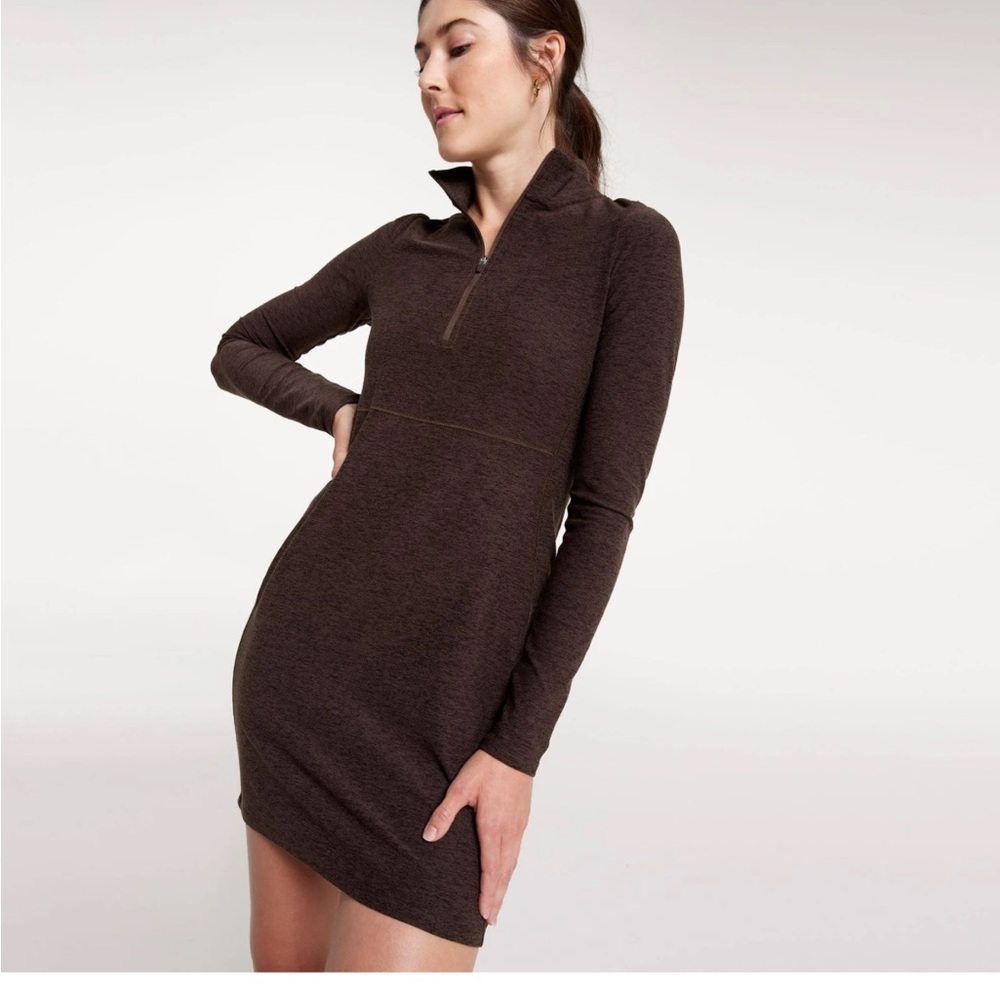 NWT CALIA Women's 1/4 Zip LustraLux Long Sleeve Dress